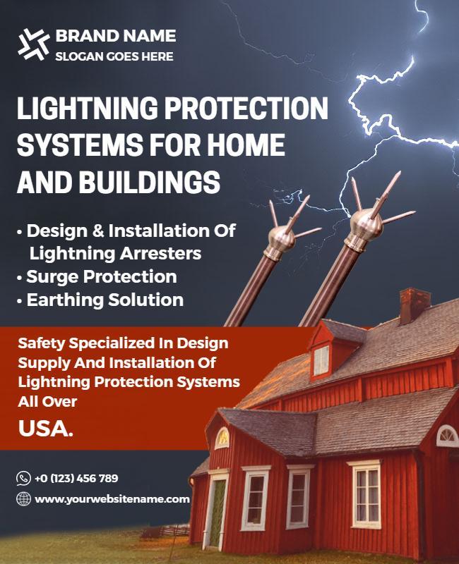 Dynamic Lightning Protection Systems for Home and Buildings Poster Template