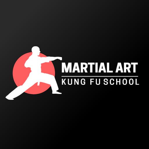 Dynamic Martial Art Design Showcasing Kung Fu Training Logo Template