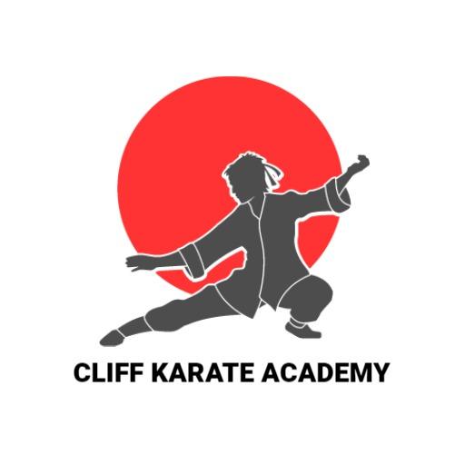 Dynamic Martial Art Movement Against a Bold Red Circle Logo Template