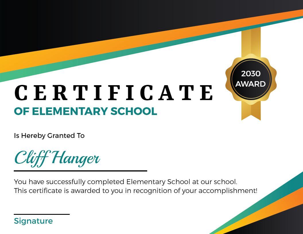 Dynamic Modern Graduation Achievement Certificate Template