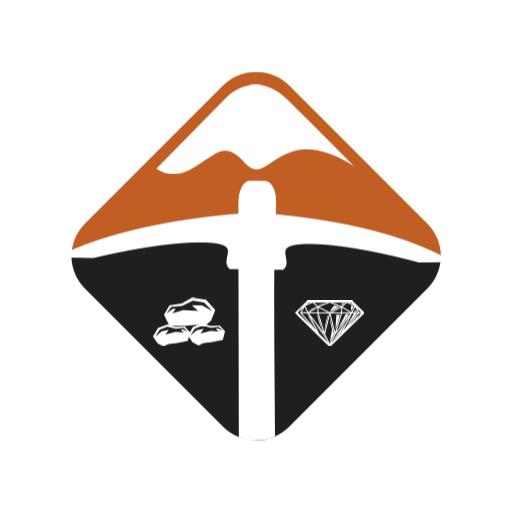 Dynamic Mountain and Pickaxe Design for Mining Industry Logo Template