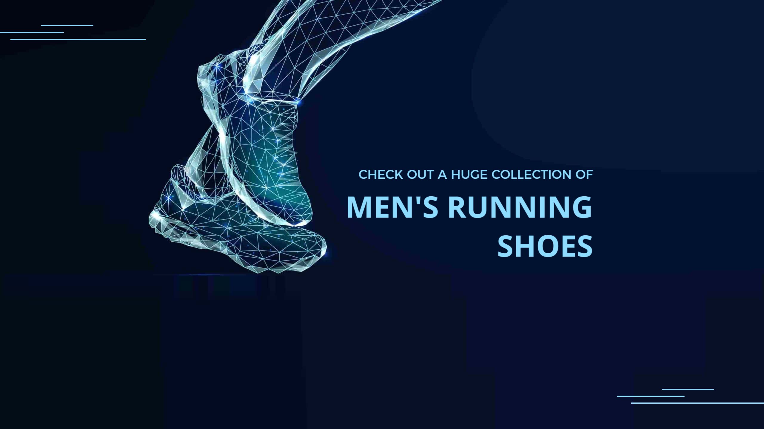 Dynamic Neon Footstep Design for YouTube Men's Running Shoes Banner Template