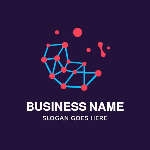 Dynamic Network Connections Visualizing Digital Innovation Logo Template
