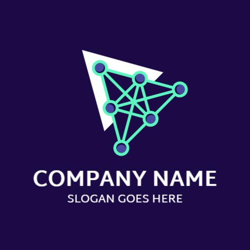 Dynamic Networking Concept Utilizing Bold Colors Logo Template