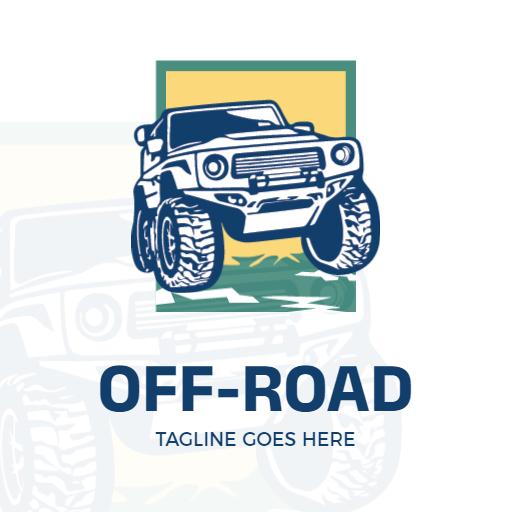 Dynamic Off-Road Adventure with Rugged Terrain Logo Template