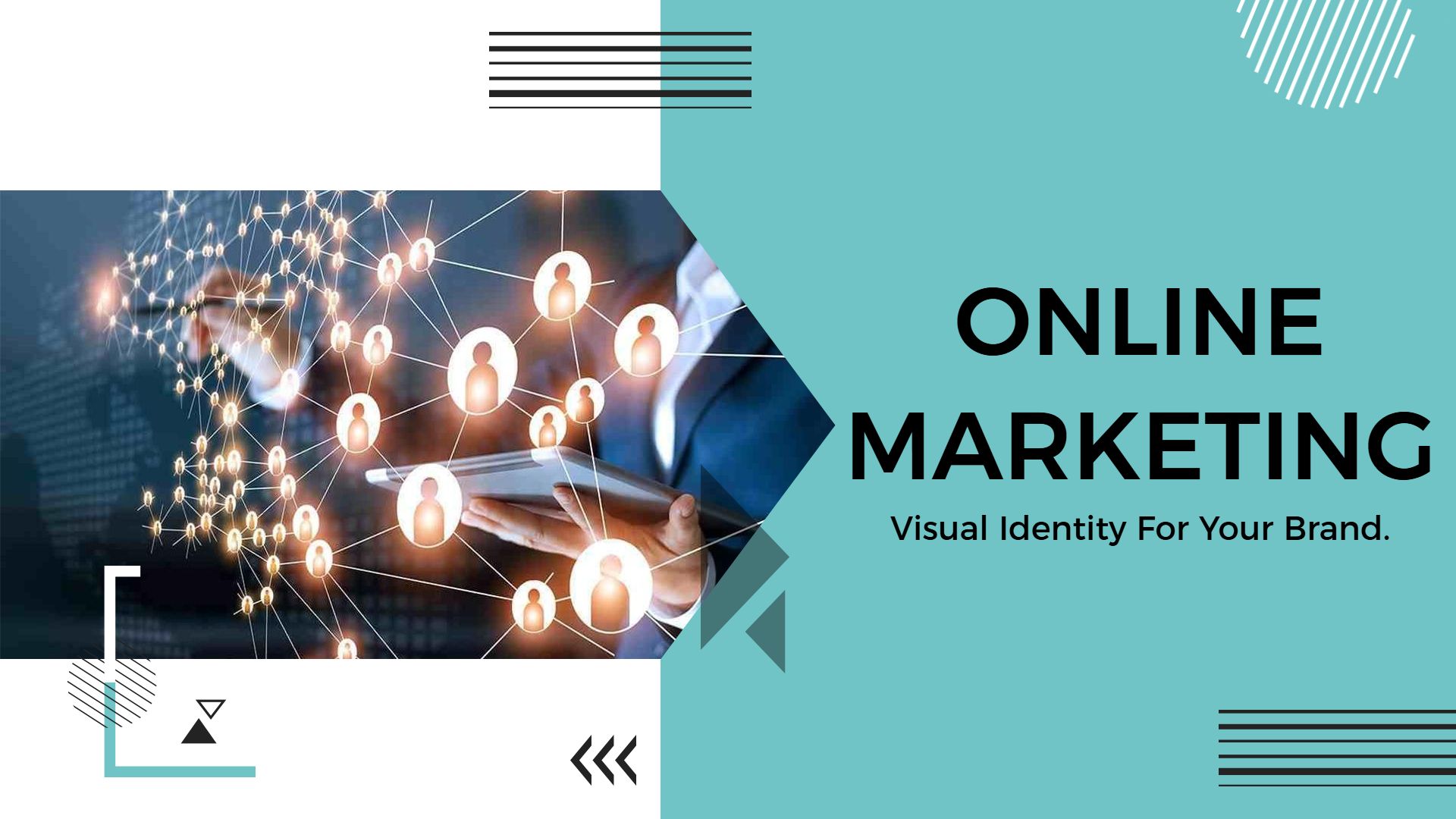 Dynamic Online Marketing Brand Identity Engagement Presentation Template