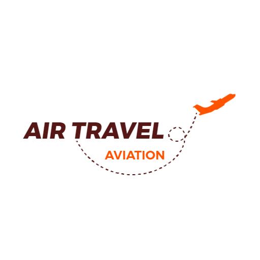 Dynamic Orange Airplane Design for Air Travel Aviation Logo Template