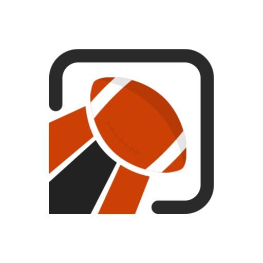 Dynamic Orange American Football Design with Bold Lines Logo Template