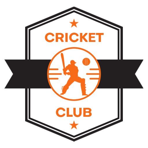 Dynamic Orange and Black Cricket Team Logo Design Concept Template