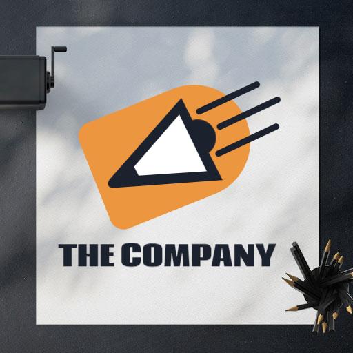 Dynamic Orange and Black Design Featuring Speaker Innovation Logo Template