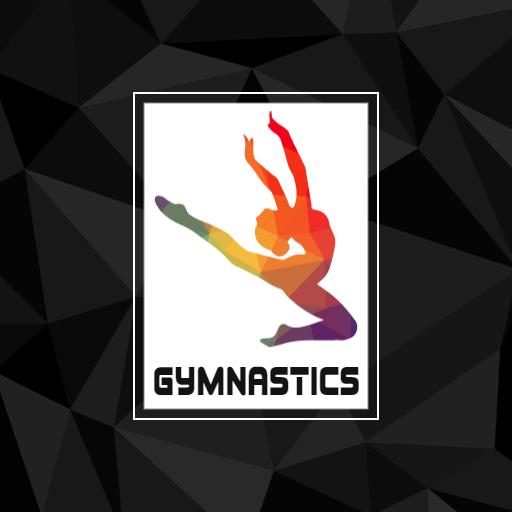 Dynamic Orange and Black Gymnastics Logo Showcasing Artistic Movement Logo Template