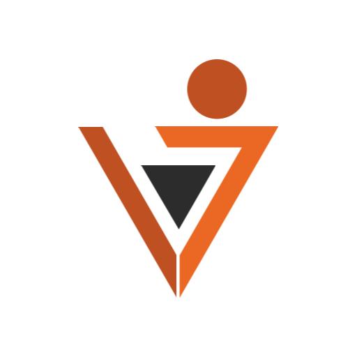 Dynamic Orange and Black Shape Representing Insurance Services Logo Template