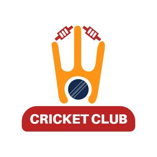 Dynamic Orange and Blue Cricket Team Logo with Bold Symbolism Logo Template