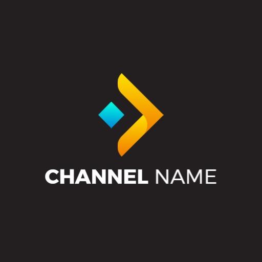 Dynamic Orange and Blue Design for Engaging YouTube Channel Logo Template