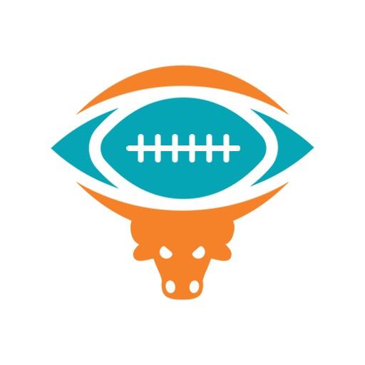 Dynamic Orange and Blue Rugby Logo Featuring Unique Design Template