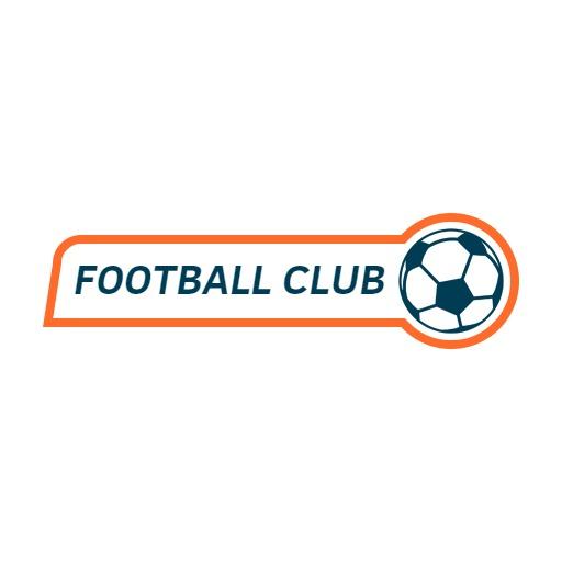 Dynamic Orange and Blue Theme for Engaging Football Logo Template