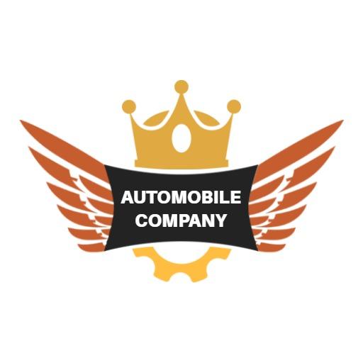 Dynamic Orange and Yellow Automobile Garage Company Logo Template