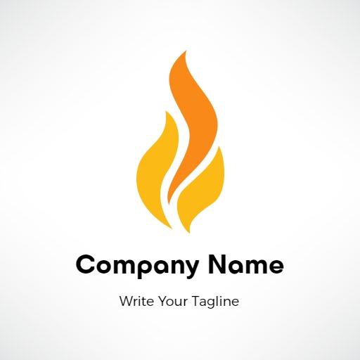 Dynamic Orange and Yellow Flame Design for Fire Logo Template
