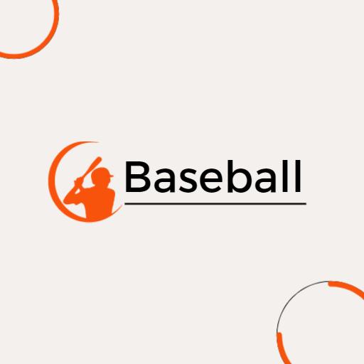 Dynamic Orange Baseball Design Highlighting a Player Logo Template