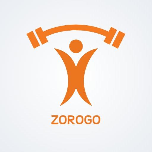 Dynamic Orange Fitness Design Showcasing Strength and Health Logo Template
