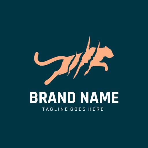 Dynamic Orange Jaguar Design Showcasing Strength and Power Logo Template