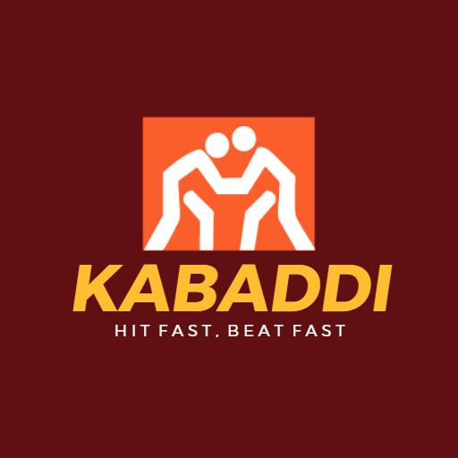 Dynamic Orange Kabaddi Action During Competitive Match Logo Template