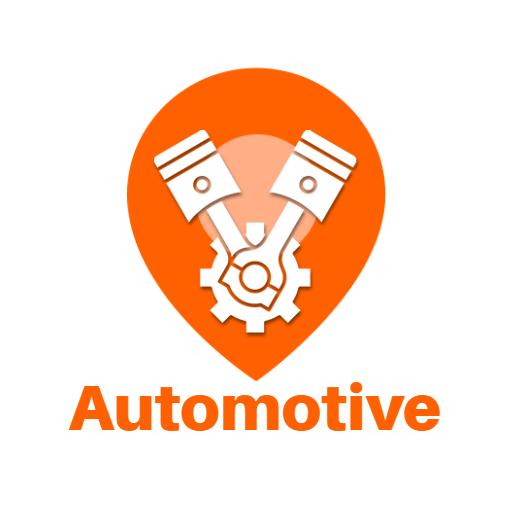Dynamic Orange Piston Design for Automotive Industry Logo Template
