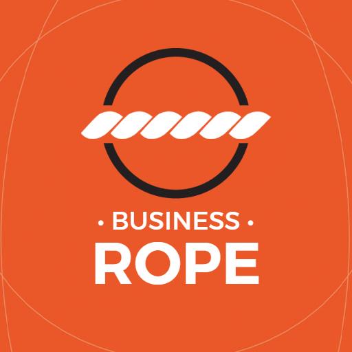 Dynamic Orange Rope Design Representing Business Solutions Logo Template