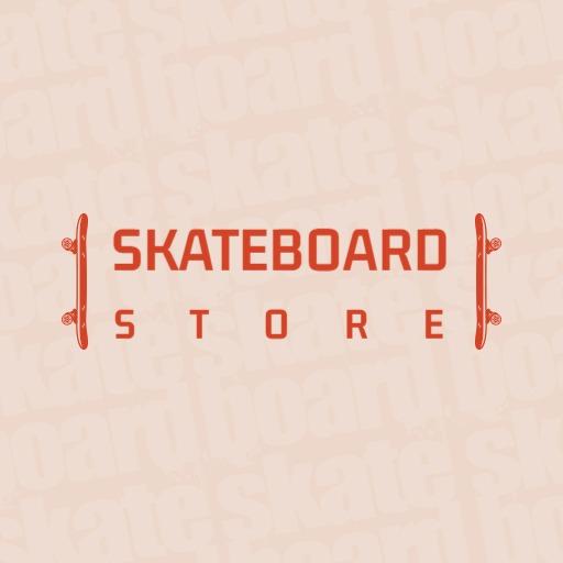 Dynamic Orange Skateboard Store Showcasing Sports Enthusiasm Logo Template