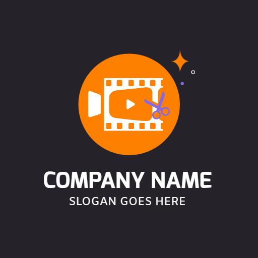 Dynamic Orange Video Editing Theme for Professional Editors Logo Template