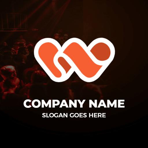 Dynamic Orange W Letter Design Symbolizing Modern Branding Logo Template
