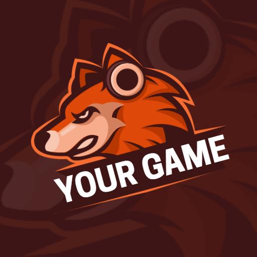 Dynamic Orange Wolf Design Showcasing Esports Competition Logo Template