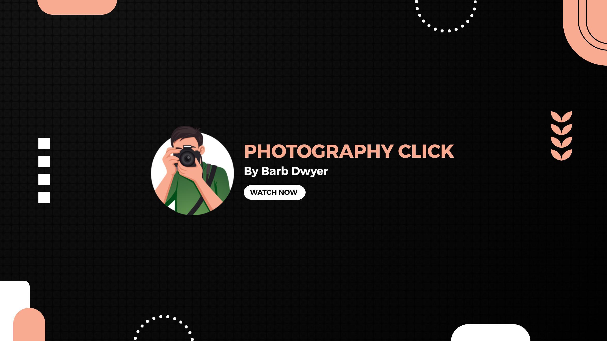 Dynamic Photography Click Theme with Dark Background Banner Template