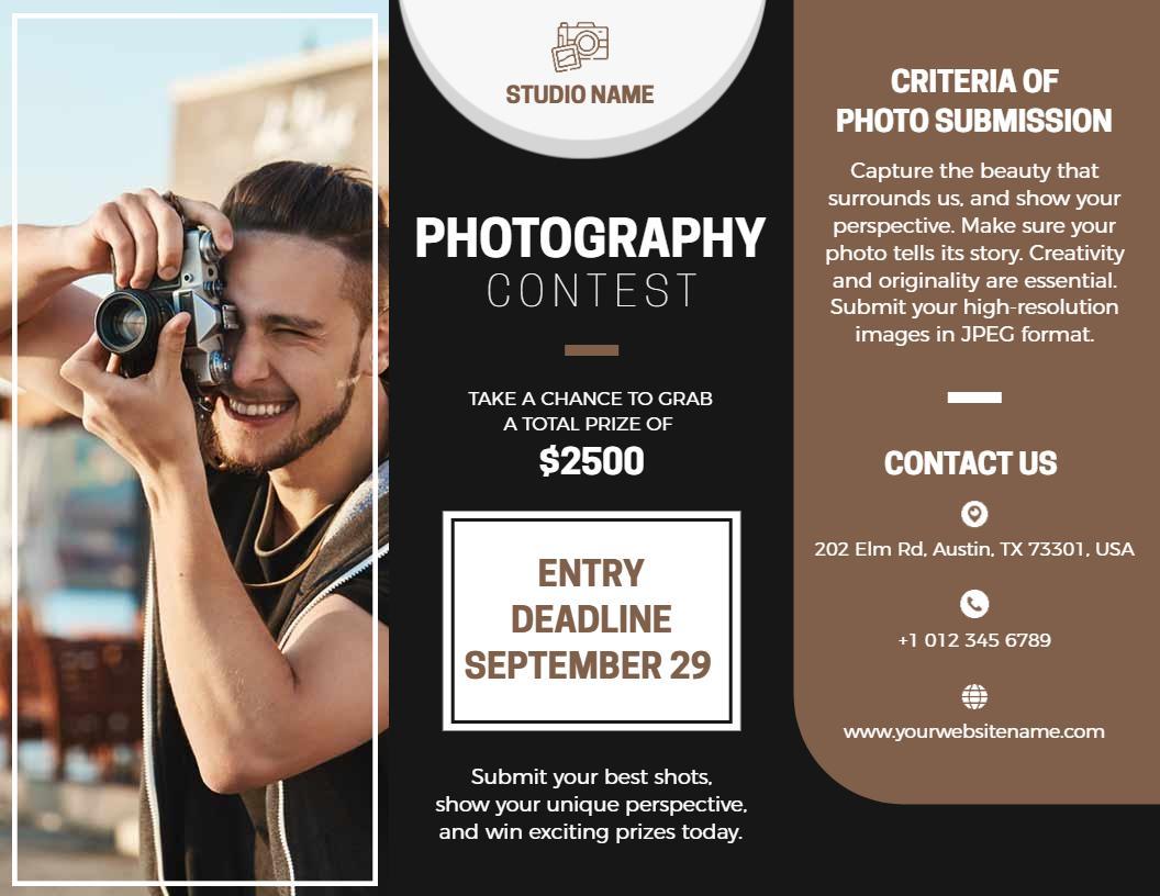 Dynamic Photography Contest Prize Submission Brochure Template