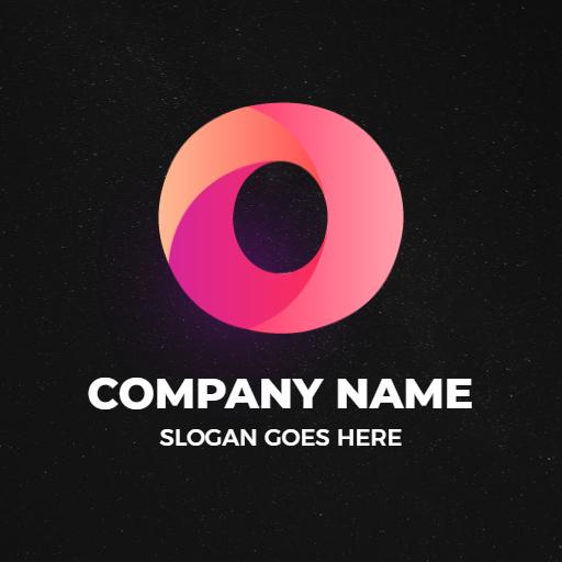 Dynamic Pink and Orange O Letter Logo Design for Brands Logo Template