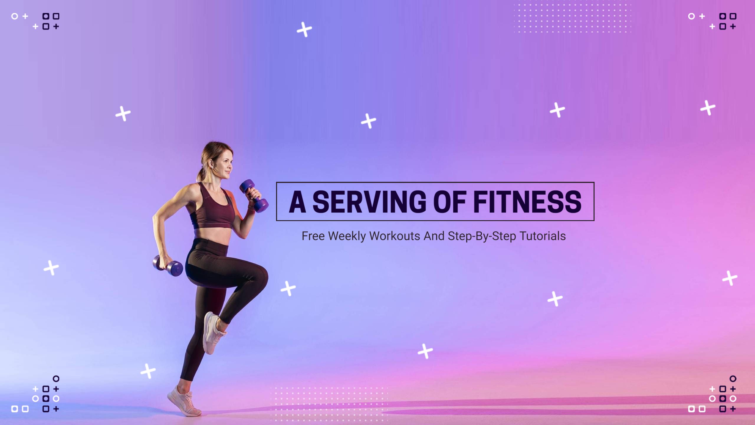 Dynamic Pink and Purple Fitness Training YouTube Banner Template