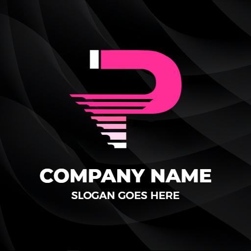 Dynamic Pink Letter P Design for Modern Branding Logo Template
