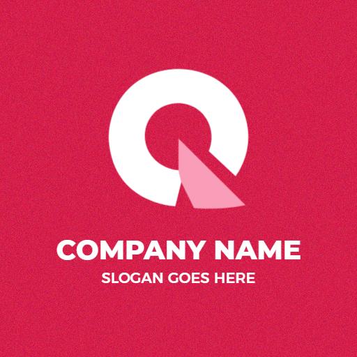 Dynamic Pink Q Letter Design for Creative Branding Logo Template