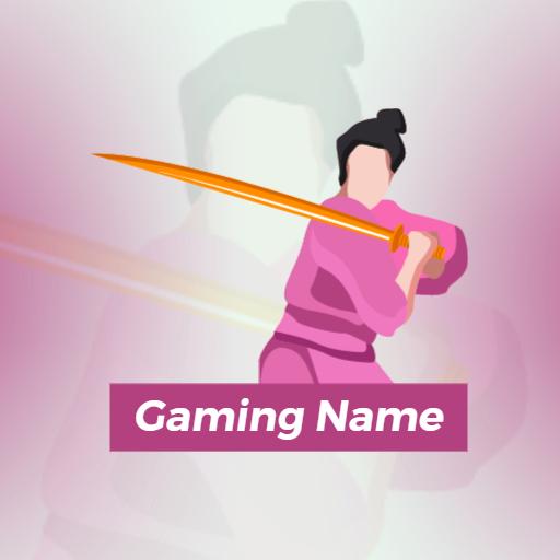 Dynamic Pink Samurai Holding Sword in Esports Logo Template