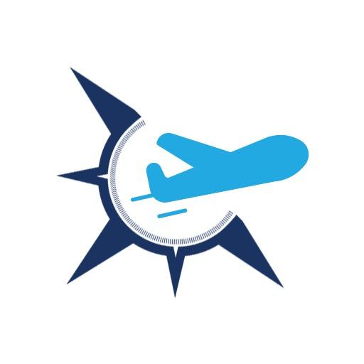 Dynamic Plane Icon Representing Efficient Logistics Services Logo Template