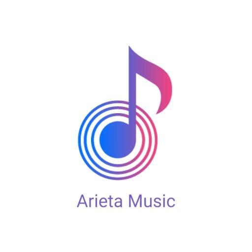 Dynamic Purple and Blue Musical Notes Design Logo Template