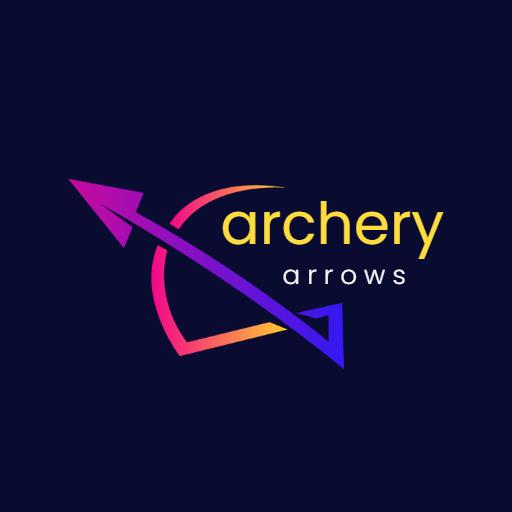 Dynamic Purple and Orange Arrow Design for Archery Logo Template