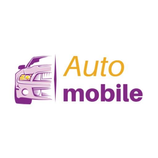 Dynamic Purple and Yellow Automobile Garage Logo Template
