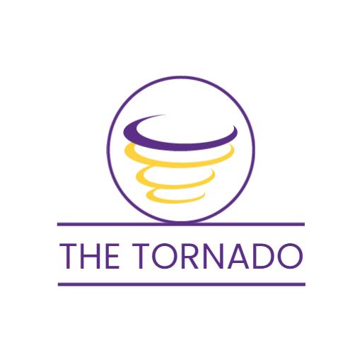 Dynamic Purple and Yellow Tornado Design Logo Template