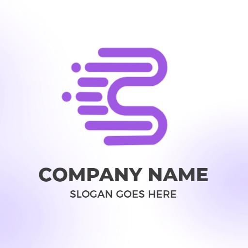 Dynamic Purple C Letter Design Representing Innovative Solutions Logo Template
