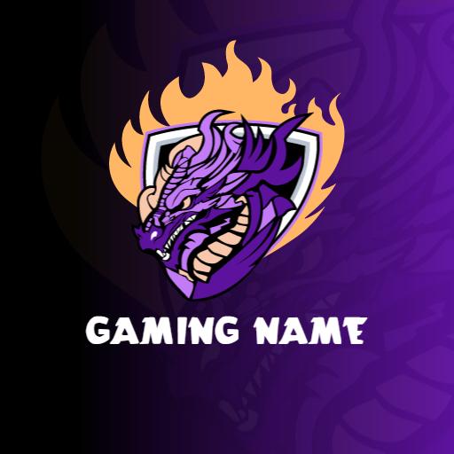 Dynamic Purple Dragon Emblem Capturing Esports Spirit Logo Template