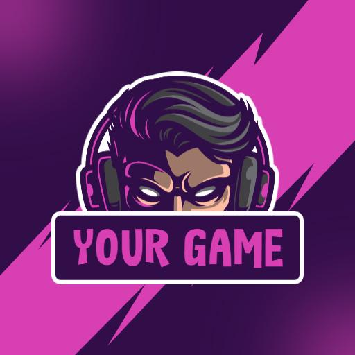Dynamic Purple Gaming Character Represents Esports Community Logo Template