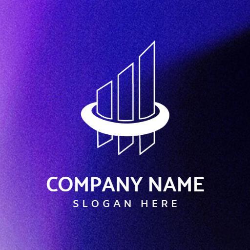 Dynamic Purple Gradient Finance Growth and Investment Logo Template