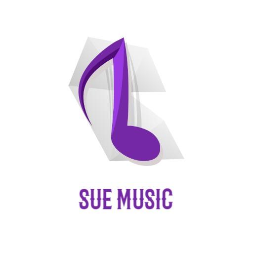 Dynamic Purple Musical Note Reflects Modern Music Logo Template
