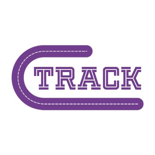 Dynamic Purple Running Track Design for Athletic Events Logo Template